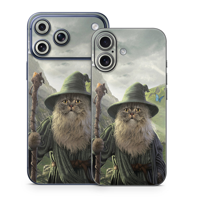 iPhone 17 Series Skin design of Beard, Facial hair, Illustration, Mythology, Magician, Fictional character, Cg artwork, Games, Art, with green, gray, brown, blue, green, white, yellow, black colors