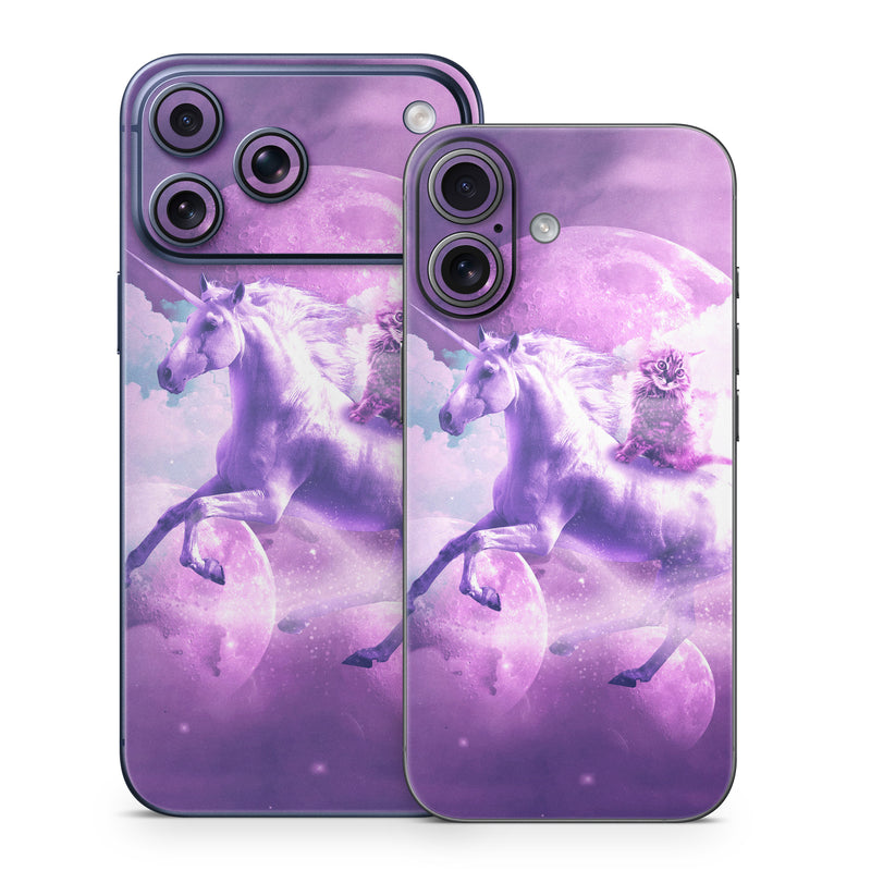 iPhone 17 Series Skin design of Unicorn, Purple, Fictional character, Mythical creature, Violet, Cg artwork, Illustration, Mythology, with white, purple, blue, gray, black colors