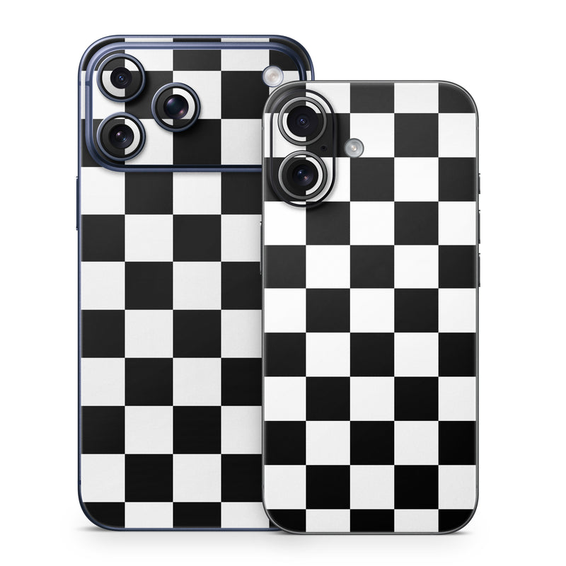 iPhone 17 Series Skin design of Black, Photograph, Games, Pattern, Indoor games and sports, Black-and-white, Line, Design, Recreation, Square, with black, white colors