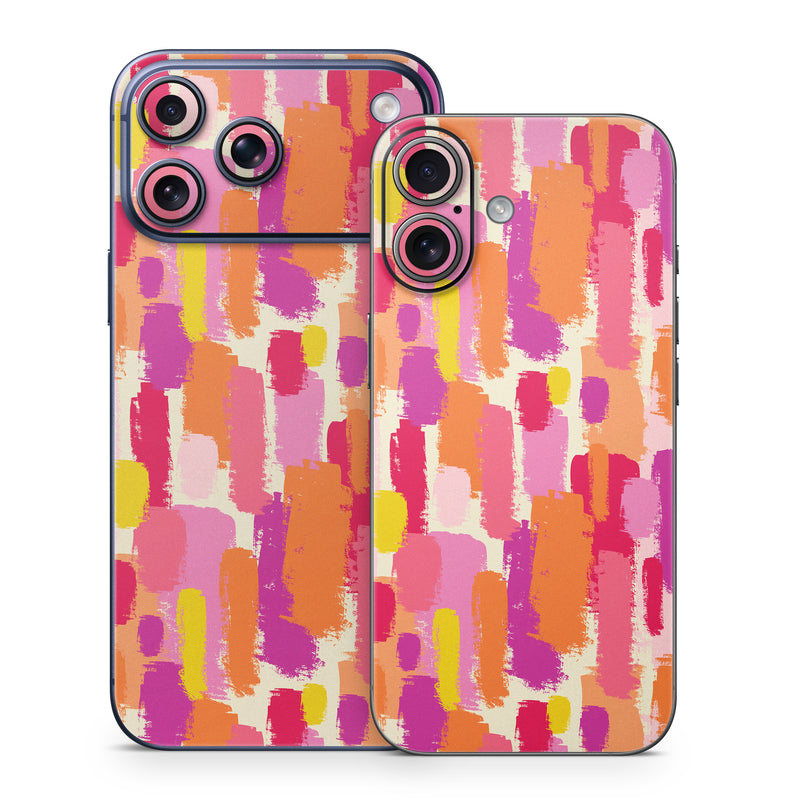 iPhone 17 Series Skin design of Font, Material property, Magenta, Pattern, Art, Graphics, Tints and shades, Visual arts, Design, Graphic design, with orange, yellow, pink, purple, red, white colors