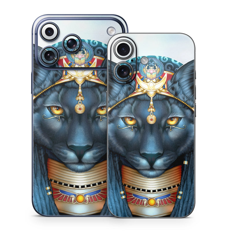 iPhone 17 Series Skin design of Jaw, Font, Whiskers, Toy, Snout, Personal protective equipment, Fictional character, Electric blue, Graphics, Mask, with black, white, red, blue, yellow, orange colors