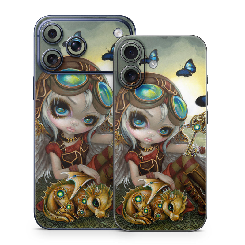 iPhone 17 Series Skin design of Cg artwork, Illustration, Fictional character, Art, Mythology, Games, Massively multiplayer online role-playing game, with black, green, red, yellow, brown, blue colors