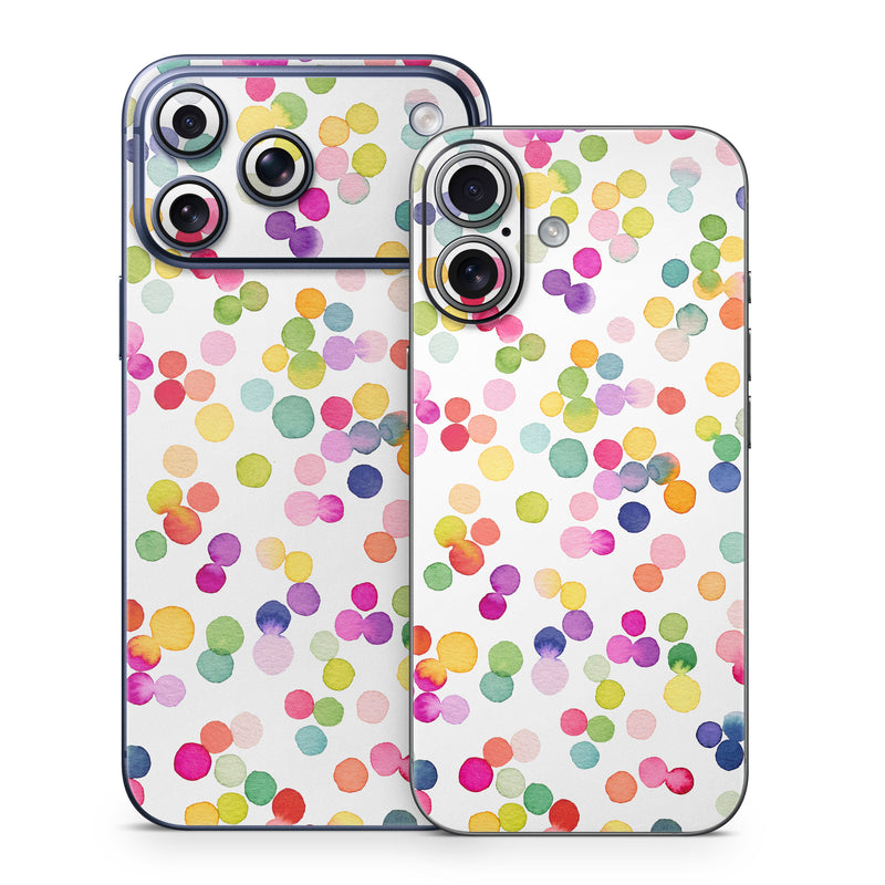 iPhone 17 Series Skin design of Pink, Orange, Graphics, Wrapping Paper, Graphic design, Mixture, with white, pink, red, orange, yellow, blue, green, purple colors