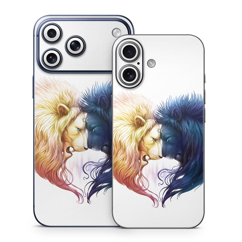 iPhone 17 Series Skin design of Vertebrate, Eyelash, Mammal, Ear, Gesture, Cartoon, Art, Painting, Happy, Paint, with white, black, blue, orange, yellow, red, purple colors