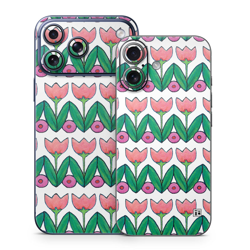 iPhone 17 Series Skin design of Green, Rectangle, Textile, Botany, Line, Symmetry, Art, Font, Pattern, Magenta, with white, green, pink, purple colors