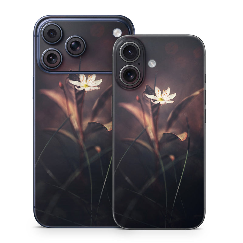 iPhone 17 Series Skin design of Flower, Yellow, Light, Plant, Sky, Still life photography, Wildflower, Petal, Darkness, Spring, with black, red colors