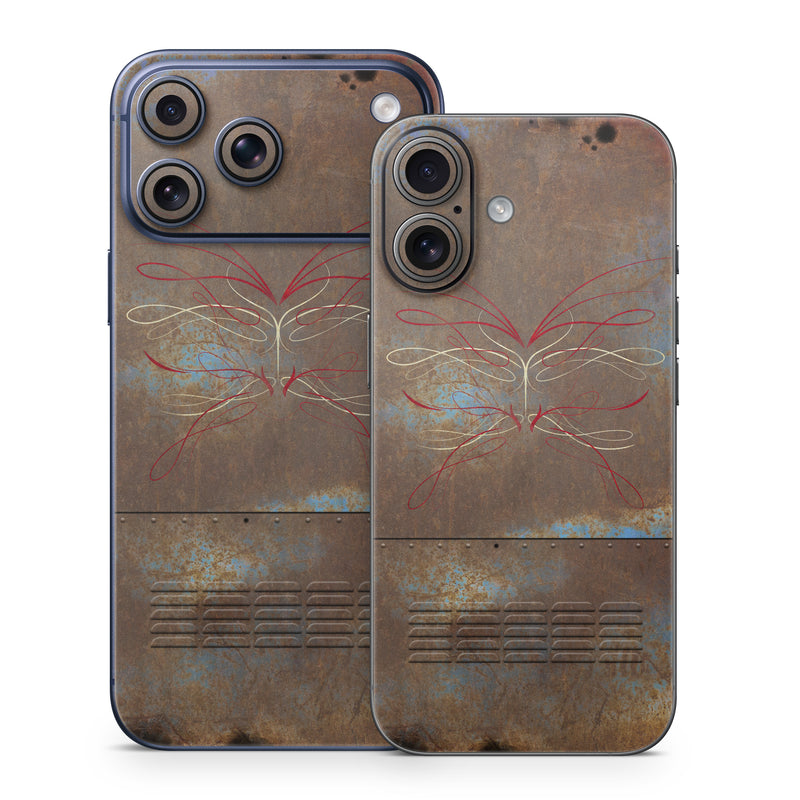 iPhone 17 Series Skin design of Line, Visual arts, Symmetry, Concrete, Tints and shades, Painting, Art, with blue, red, yellow, brown, black colors
