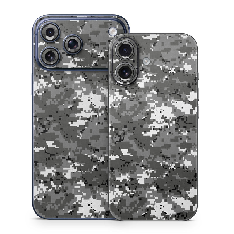 iPhone 17 Series Skin design of Military camouflage, Pattern, Camouflage, Design, Uniform, Metal, Black-and-white, with black, gray colors