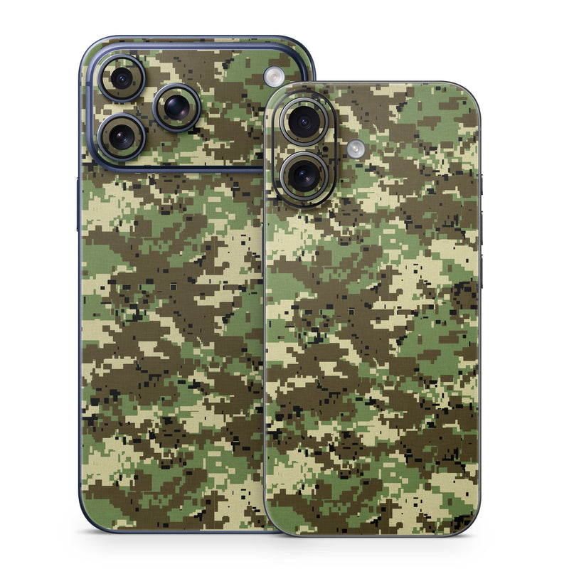 iPhone 17 Series Skin design of Military camouflage, Pattern, Camouflage, Green, Uniform, Clothing, Design, Military uniform, with black, gray, green colors