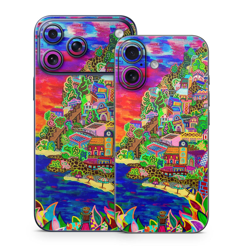 iPhone 17 Series Skin design of Art, Modern art, Visual arts, Painting, with red, blue, yellow, purple, white, green, orange colors
