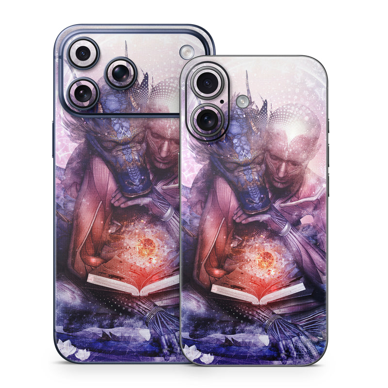 iPhone 17 Series Skin design of Cg artwork, Illustration, Graphic design, Fictional character, Mythology, Graphics, Space, Art, Darkness, with blue, black, red, yellow, white colors