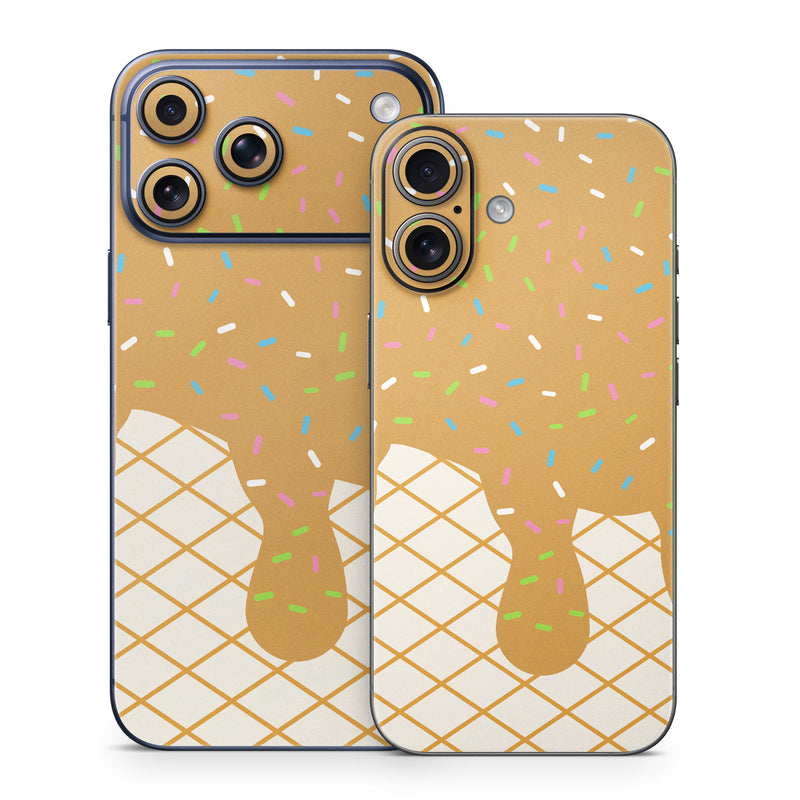 iPhone 17 Series Skin design, with white, brown, yellow, green, orange, pink, blue colors