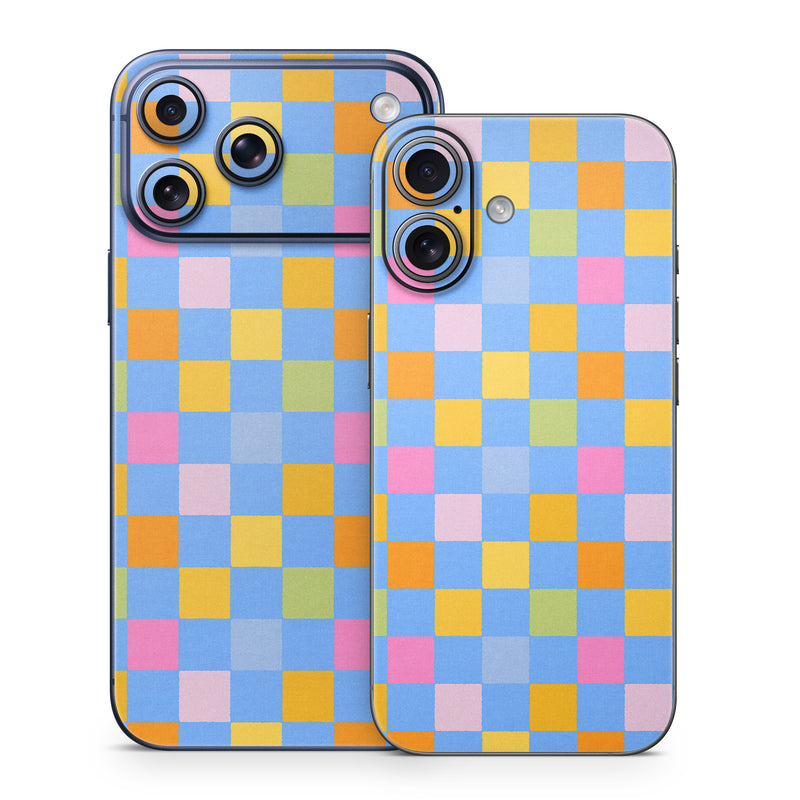 iPhone 17 Series Skin design of Rectangle, Azure, Textile, Orange, Aqua, Font, Symmetry, Magenta, Tints and shades, Parallel, with blue, yellow, orange, green, pink colors
