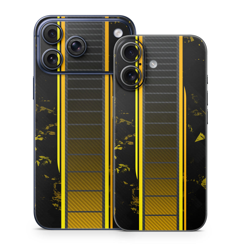 iPhone 17 Series Skin design of Yellow, Plant, Font, Symmetry, Terrestrial plant, Tower block, Parallel, Pattern, Tints and shades, Rectangle, with black, yellow, gray, orange colors
