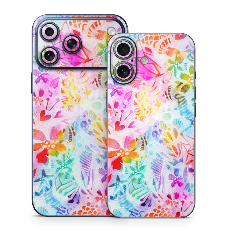 iPhone 17 Series Skin design of Pattern, Design, Textile, Art, with gray, pink, purple, blue colors