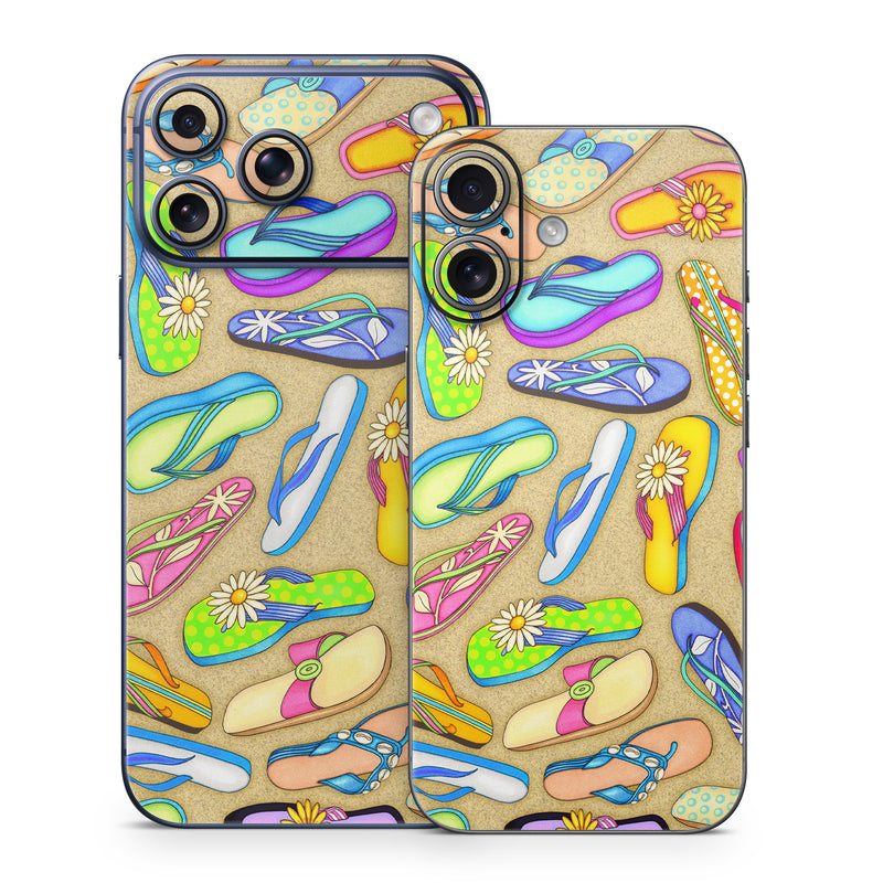 iPhone 17 Series Skin design of Pattern, Design, Visual arts, Footwear, Art, with gray, green, blue, pink, purple, orange colors
