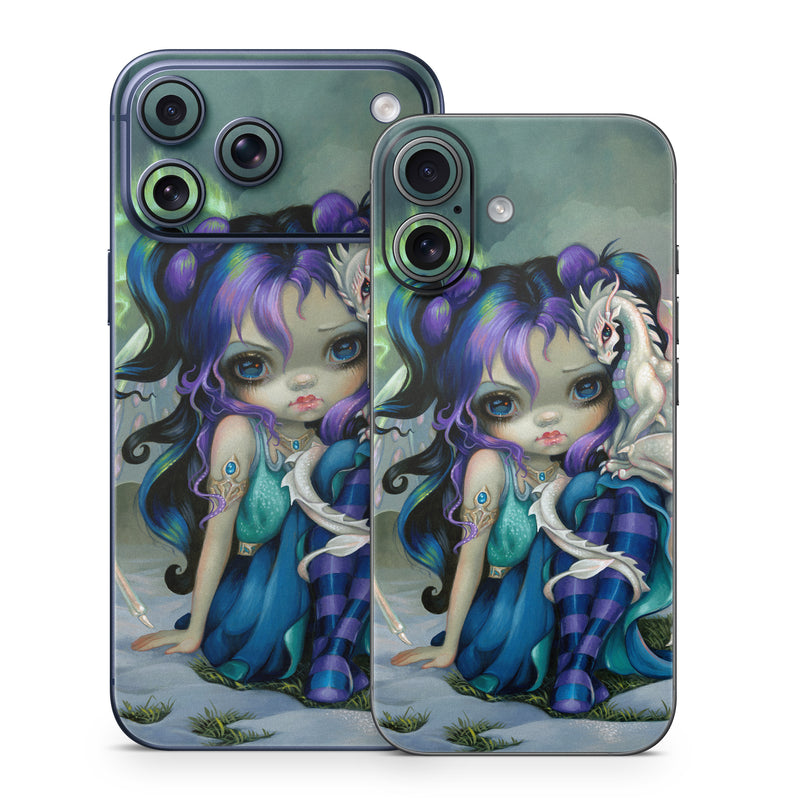 iPhone 17 Series Skin design of Illustration, Fictional character, Cg artwork, Art, Mythology, Anime, Mythical creature, with green, blue, purple, yellow, red, white colors