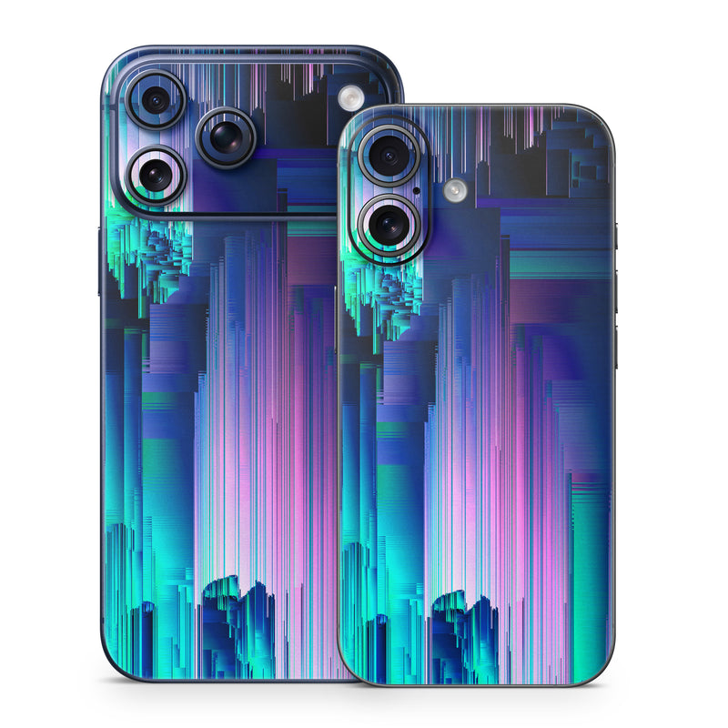 iPhone 17 Series Skin design of Blue, Green, Light, Colorfulness, with blue, purple, pink, white colors
