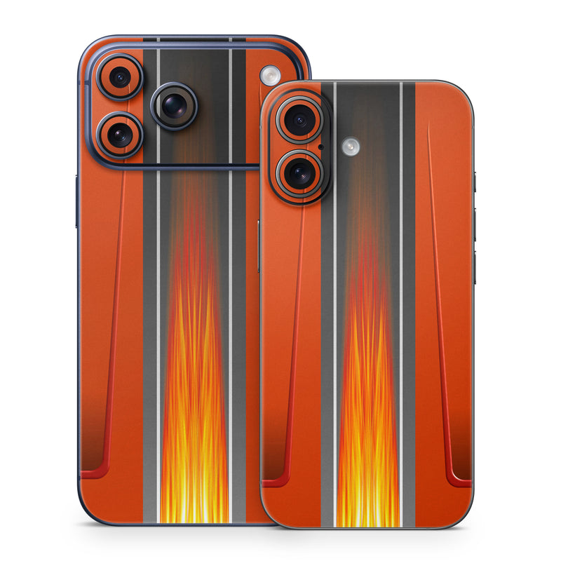 iPhone 17 Series Skin design of Orange, Red, Line, Material property, Rectangle, Automotive lighting, with red, black, orange, gray colors