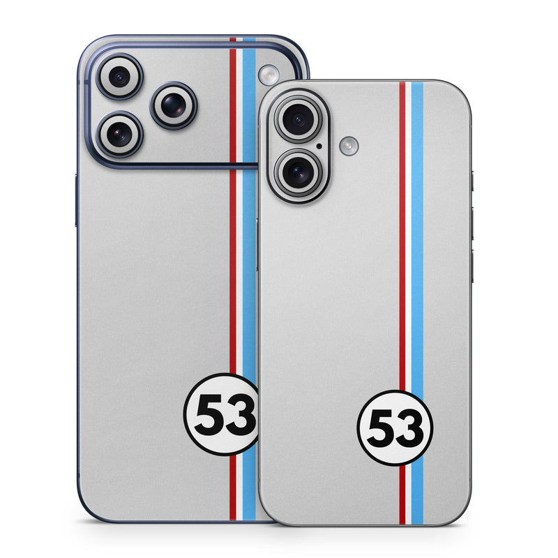 iPhone 17 Series Skin design of Line, Sign, Games, with gray, blue, red, white, black colors