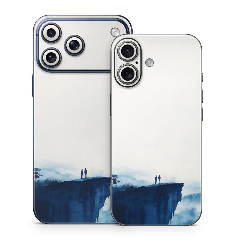 iPhone 17 Series Skin design of Cloud, Water, Sky, Slope, Mountain, Terrain, People in nature, Horizon, Landscape, Calm, with black, blue, white, gray colors