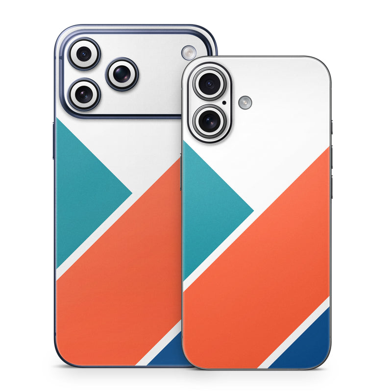 iPhone 17 Series Skin design of Blue, Orange, Line, Turquoise, Flag, Electric blue, Pattern, Parallel, with white, blue, red, orange, green colors