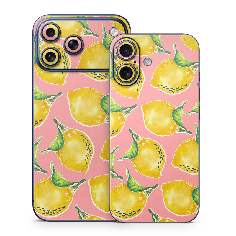 iPhone 17 Series Skin design of Yellow, Plant, with yellow, green, pink colors