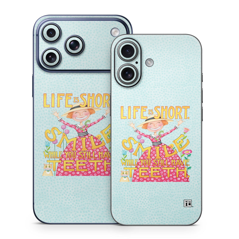 iPhone 17 Series Skin design of Text, Poster, Font, Illustration, Happy, Art, with blue, yellow, pink, green, orange, red, white, black colors