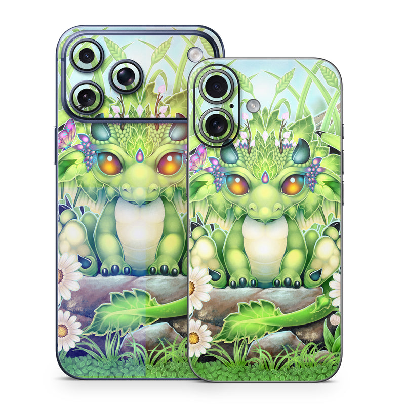 iPhone 17 Series Skin design of Plant, Green, Leaf, Natural environment, Flower, Terrestrial plant, Grass, Creative arts, People in nature, Art, with green, white, yellow, brown, blue colors