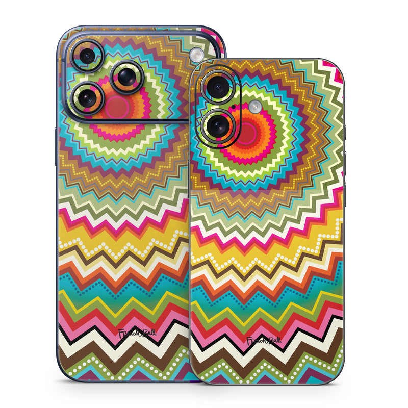 iPhone 17 Series Skin design of Colorfulness, Textile, Art, Creative arts, Triangle, Rectangle, Symmetry, Circle, Pattern, Tints and shades, with red, orange, yellow, pink, green, white, black, blue, brown colors