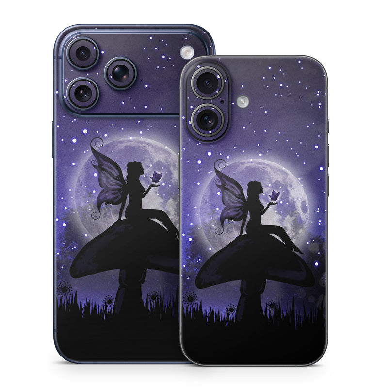 iPhone 17 Series Skin design of Purple, Sky, Moonlight, Cg artwork, Fictional character, Darkness, Night, Illustration, Space, Star, with black, blue, gray, purple colors