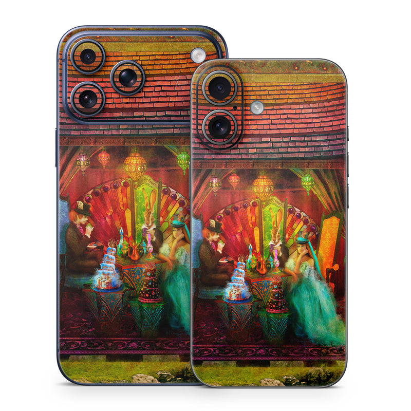 iPhone 17 Series Skin design of Hindu temple, Temple, Art, Painting, Place of worship, Stage, Fictional character, with black, red, green, blue, gray colors