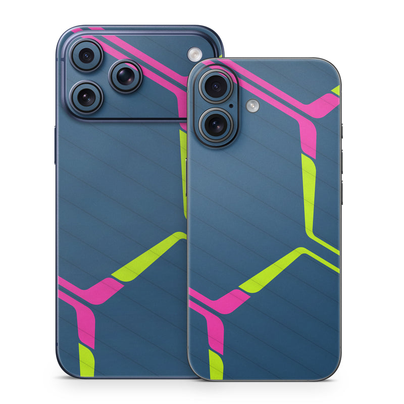 iPhone 17 Series Skin design of Colorfulness, Triangle, Violet, Font, Parallel, Circle, Magenta, Symmetry, Electric blue, Pattern, with blue, green, pink colors