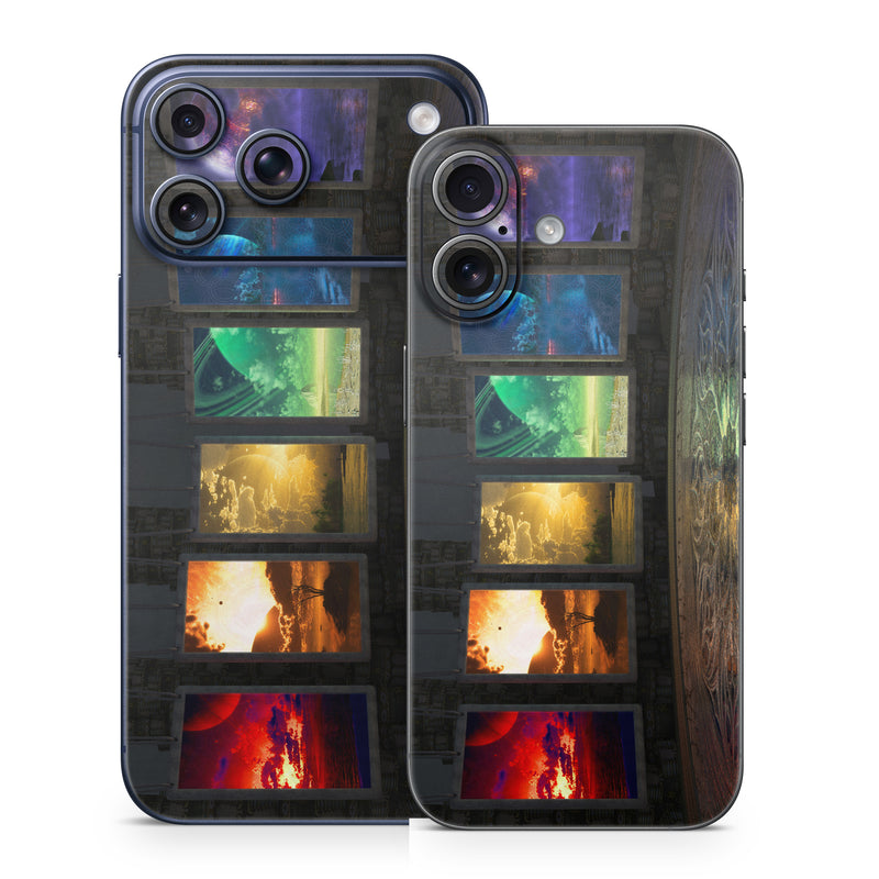 iPhone 17 Series Skin design of Light, Lighting, Water, Sky, Technology, Night, Art, Geological phenomenon, Electronic device, Glass, with black, red, green, blue colors