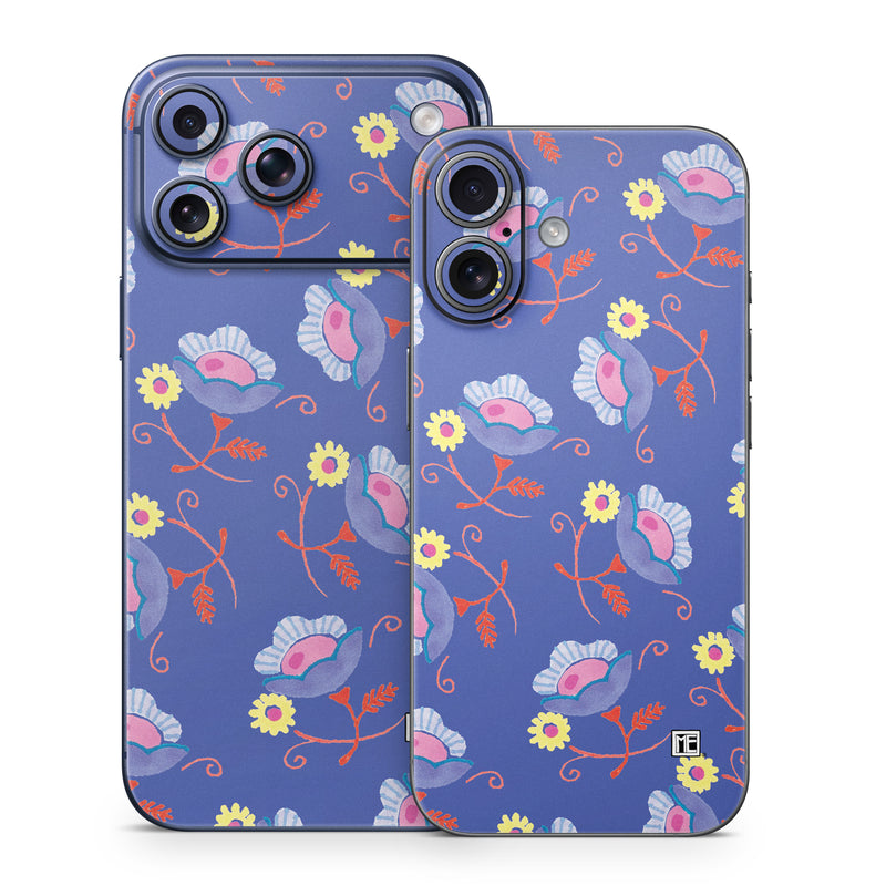 iPhone 17 Series Skin design of Azure, Textile, Rectangle, Art, Aqua, Painting, Pattern, Electric blue, Font, Visual arts, with purple, red, yellow, pink colors