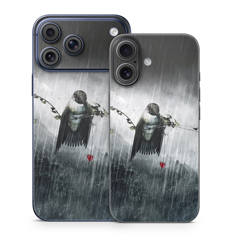 iPhone 17 Series Skin design of Water, Cg artwork, Graphic design, Fictional character, Darkness, Illustration, with black, gray, white, red colors
