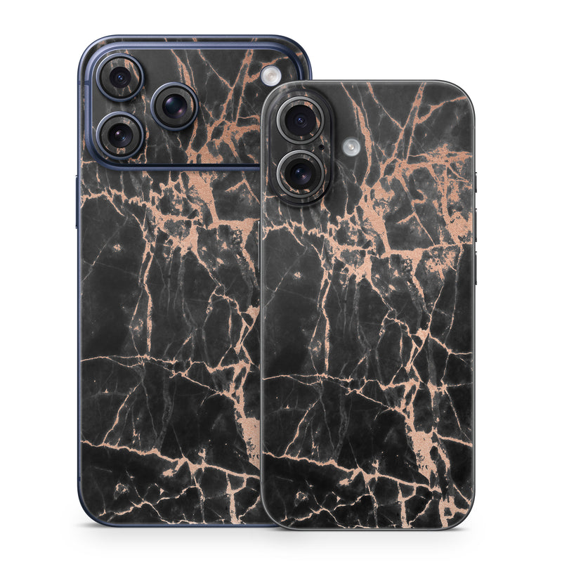 iPhone 17 Series Skin design of Branch, Black, Twig, Tree, Brown, Sky, Atmosphere, Plant, Winter, Night, with black, pink colors