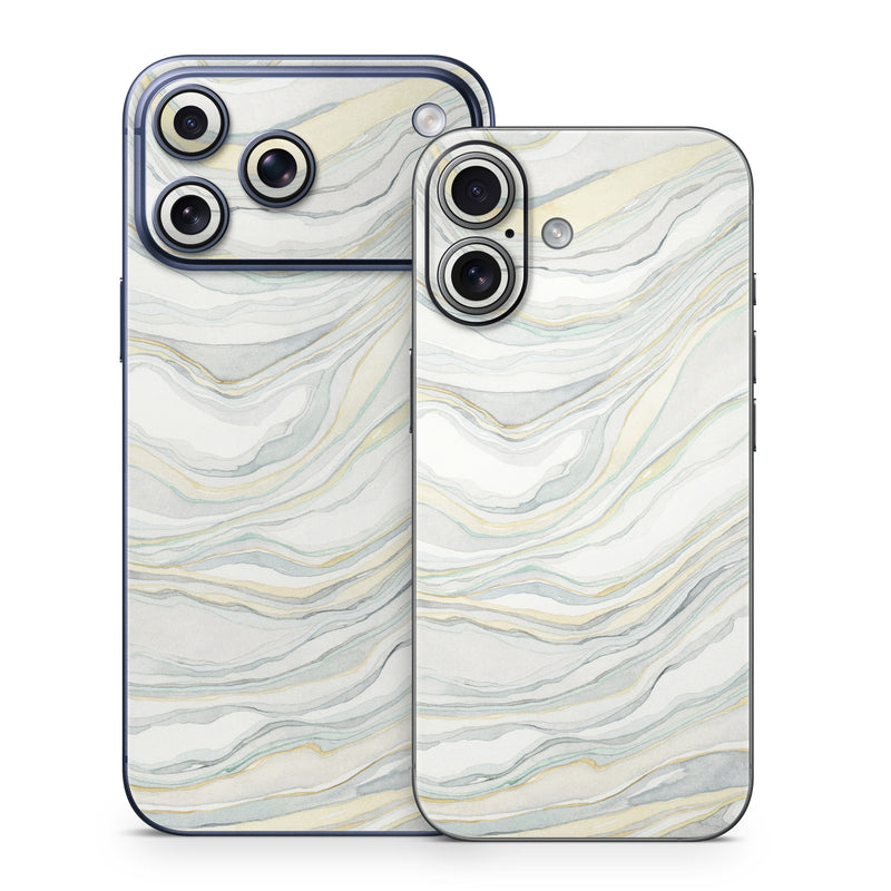 iPhone 17 Series Skin design of Line, Pattern, with yellow, white, blue, gray colors