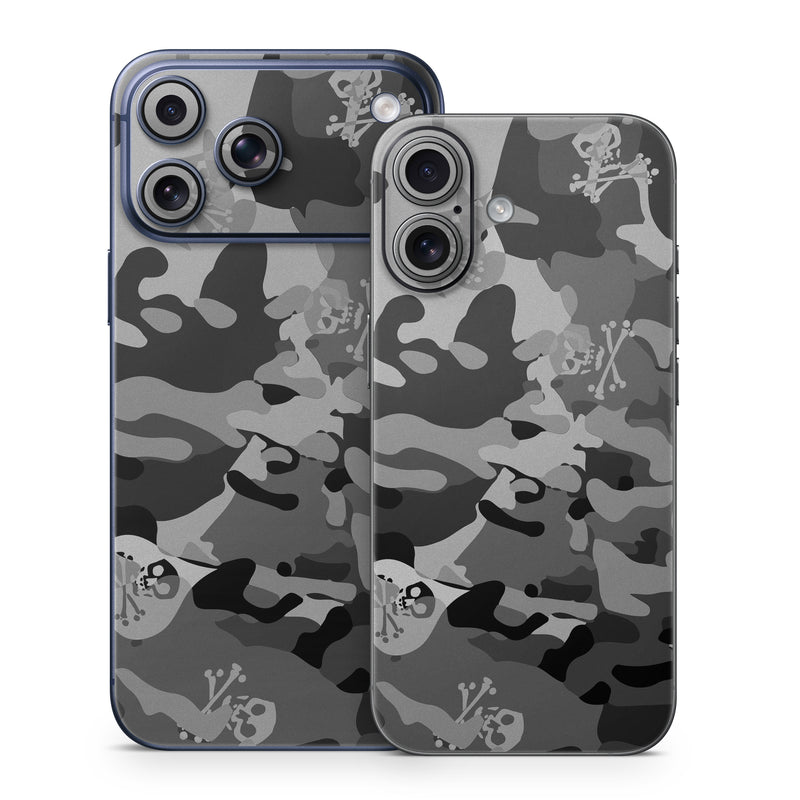 iPhone 17 Series Skin design of Military camouflage, Pattern, Design, Camouflage, Illustration, Uniform, Black-and-white, Wallpaper, Art, with black, gray colors