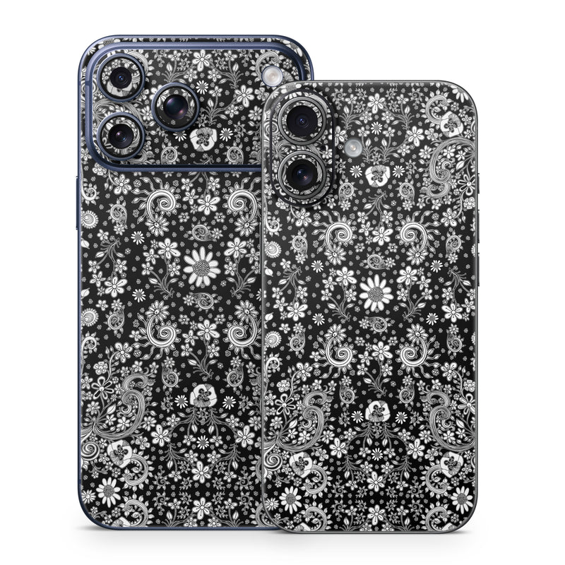 iPhone 17 Series Skin design of Pattern, Monochrome, Design, Black-and-white, Visual arts, Textile, Motif, Monochrome photography, Symmetry, with black, white colors