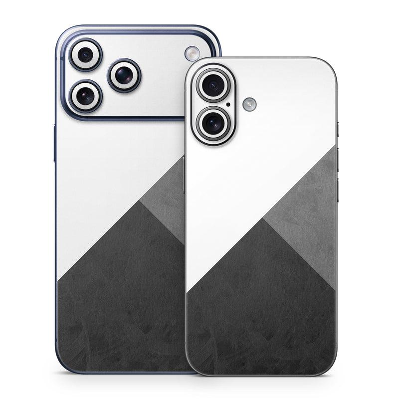 iPhone 17 Series Skin design of Black, White, Black-and-white, Line, Grey, Architecture, Monochrome, Triangle, Monochrome photography, Pattern, with white, black, gray colors