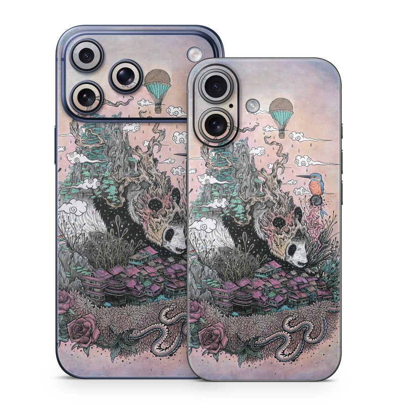 iPhone 17 Series Skin design of Illustration, Art, Fictional character, Printmaking, Marsupial, Graphic design, Rodent, Possum, with gray, black, red, blue, purple colors