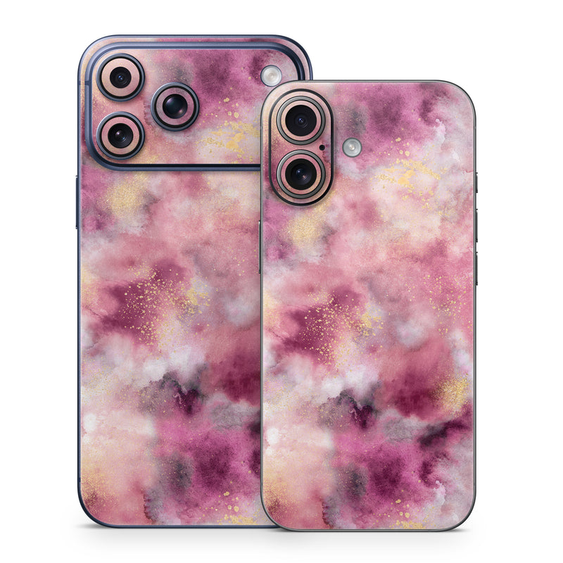 iPhone 17 Series Skin design of Purple, Pink, Magenta, Pattern, Plant, Art, Flower, Peach, Event, Petal, with white, black, red, purple, yellow, pink colors