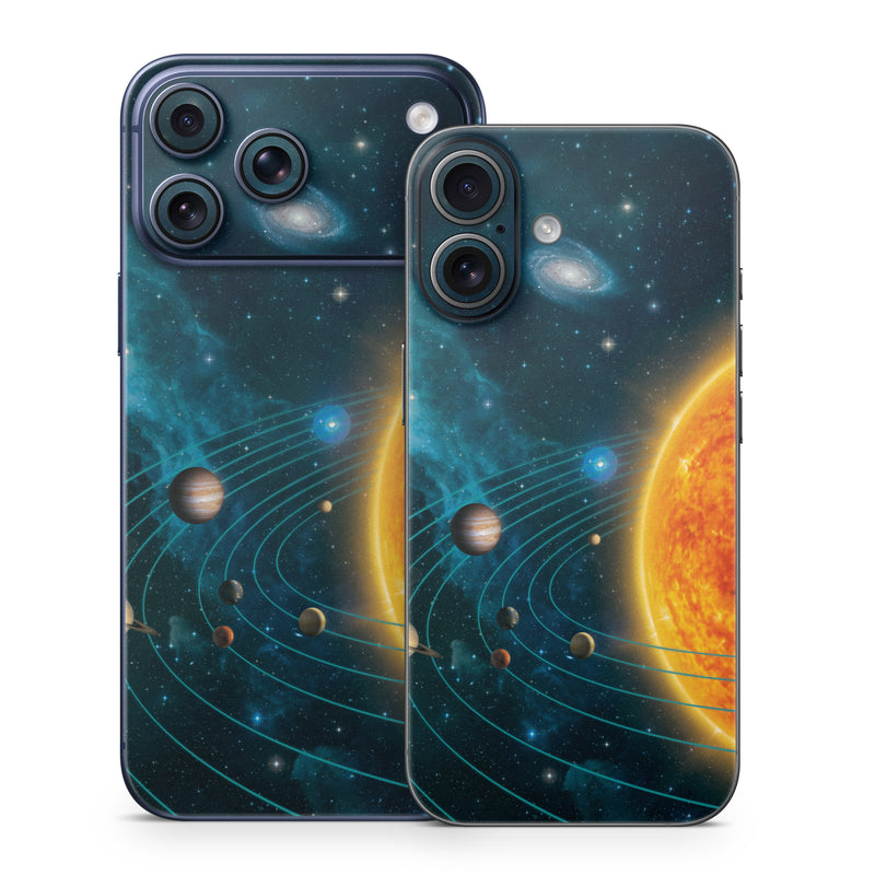 iPhone 17 Series Skin design of Astronomical object, Universe, Outer space, Galaxy, Astronomy, Atmosphere, Space, Planet, Science, Sky, with red, yellow, black, blue, brown, white colors