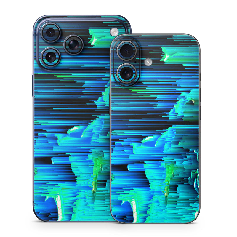 iPhone 17 Series Skin design of Blue, Green, Turquoise, Light, Colorfulness, Electric blue, with blue, green, black, white colors
