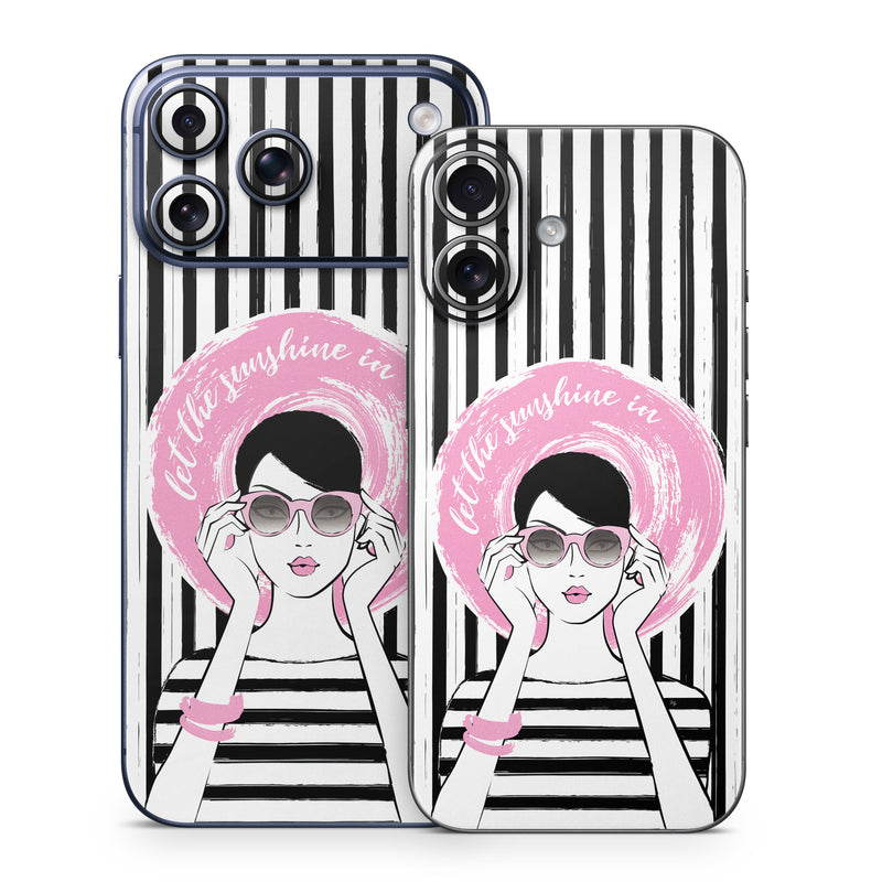 iPhone 17 Series Skin design of Organ, Vision care, Purple, Pink, Violet, Font, Eyewear, Magenta, Line, Art, with black, white, pink, gray colors