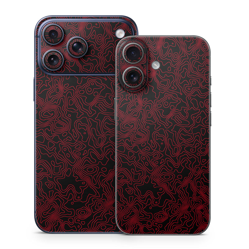 iPhone 17 Series Skin design of Pink, Art, Motif, Magenta, Font, Pattern, Symmetry, Rectangle, Circle, Electric blue, with black, red colors