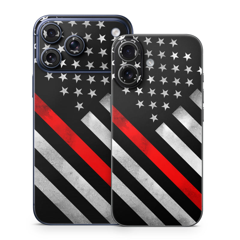 iPhone 17 Series Skin design of Flag of the united states, Flag, Line, Black-and-white, Pattern, Flag Day (USA), Veterans day, Independence day, Memorial day, with black, white, gray, red colors