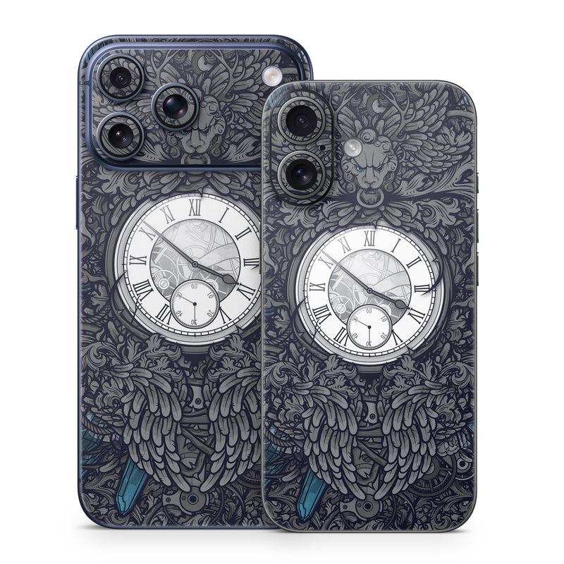 iPhone 17 Series Skin design of Blue, Pattern, Psychedelic art, Design, Circle, Art, Font, Graphic design, Visual arts, Illustration, with black, gray colors