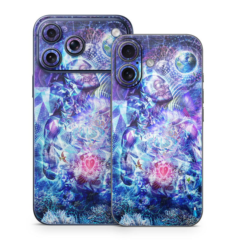 iPhone 17 Series Skin design of Blue, Purple, Violet, Lavender, Majorelle blue, Psychedelic art, Electric blue, Organism, Art, Design, with blue, green, purple, red, pink colors